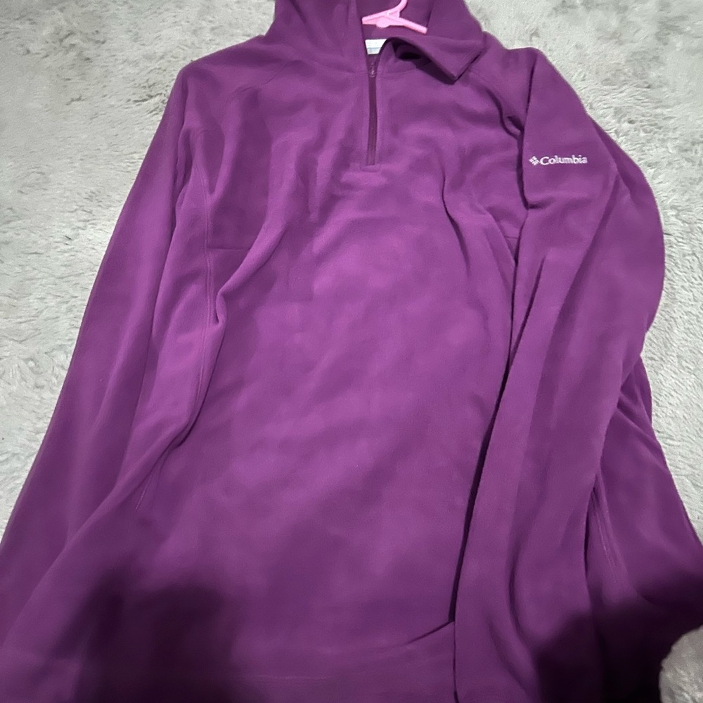 purple columbia fleece pullover